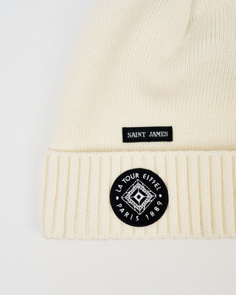 Adult White Beanie Saint James - Eiffel Tower Shop