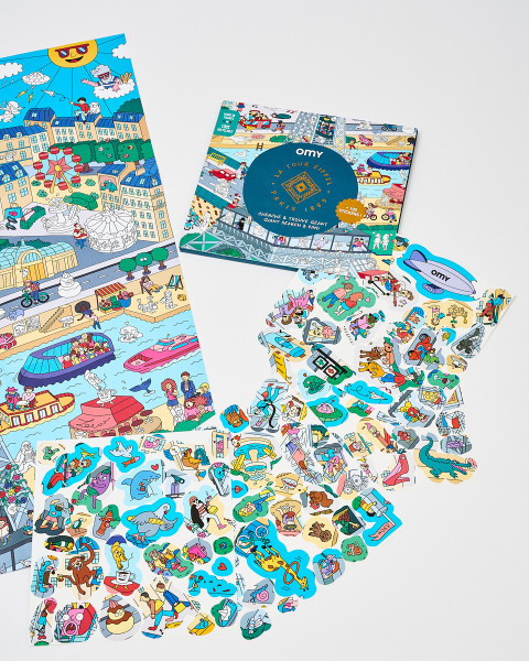 Kids Poster and Stickers OMY - Boutique tour Eiffel